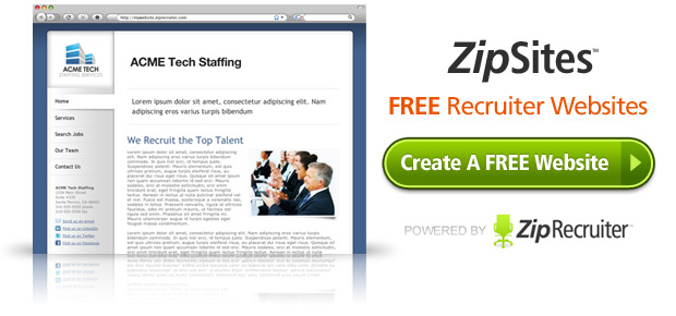ZipSite Recruiter Website