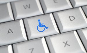 Keyboard with wheelchair key