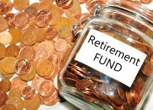 penny jar labled retirement fund