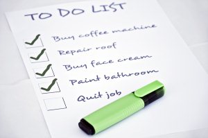 Quit Job to do list