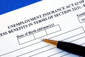 Unemployment Insurance Form and pen