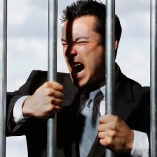 Office Manager Is Screaming Behind Prison Bars