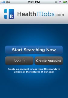 HealthITJobs.com mobile site