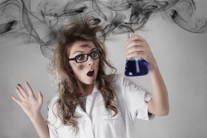 Crazy scientist made dangerous mistake in scientific chemical experiment