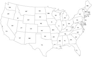 map of us states