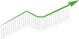 increasing green arrow chart 
