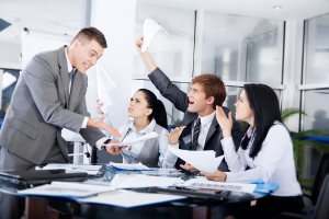 Business people conflict working problem