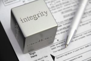 Integrity block on tax form