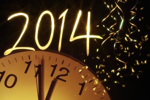 new year clock before midnight