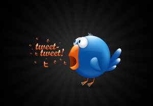 Twitter bird tweeting