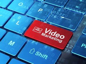 Email and Video Marketing on computer keyboard