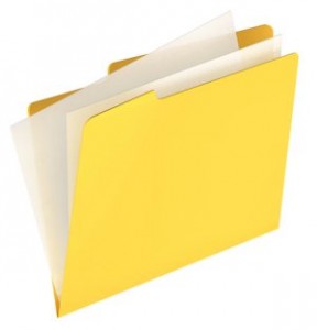 opened manilla folder