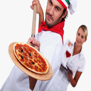 PIZZA CHEF (NOT) CREATING A PIZZA