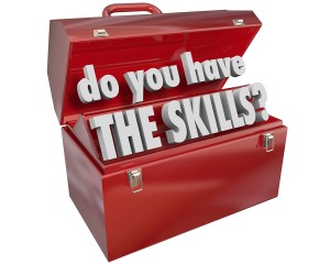 Do You Have the Skills words in a red metal toolbox to illustrat