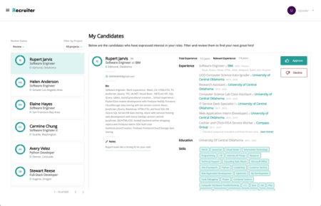 Recruiter.com Candidate Tracker