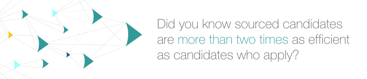 Did you know sourced candidates are more than two times as efficient as candidates who apply?